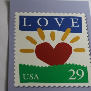 Love Stamp  Postcard 1998 USPS USA Vintage NEW